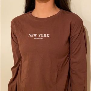 Brown Long Sleeved Tee
